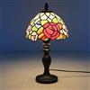 Uziqueif Lampada Tiffany, Lampada da Tavolo Vintage, Lampada Salotto, Macchiato Vetro Luce Ombra, per Soggiorno Camera da Letto Tavolino da caffè,P