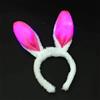 BF Souvenirs 1 cerchietto a LED in peluche BUNNY con orecchie di coniglio, in 3 colori, lampeggiante e luminoso, per feste di carnevale, compleanno, festa di carnevale, principessa regina (rosa)