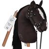 GALOPP FREUDE GaloppFreude Hobby Horse Horse - Cavallo grande A3 con asta a vite e flangia - Cavallo da equitazione per bambini e cavalli con crinini lunghi, accessori per Hobby Horse