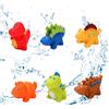 Sikweny 6 Pezzi Giochi Bagnetto Neonato Colorata Giochi Acqua Neonato Dinosauri per Bambini Realistica Bambola Forma Dinosauro Design Impermeabile Senza Cuciture per Vasca Bagno Piscina Spiaggia