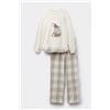 Intimissimi Pigiama Lungo In Cotone Winter Bear Bianco