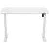 Amazon Basics, Scrivania sit-stand con regolazione dell'altezza elettrica, 120 x 60 cm, ergonomica, facile da usare, con piano bianco e cornice bianca