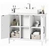 YITAHOME Mobile per lavabo con 2 ante, con scollo a U, colore: bianco