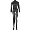 RUIBAVYA Donna Lucido Bodystocking Sexy Lingerie Collo Alto Collant Aperti Calze Sexy Body Sexy