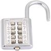 Plyisty Blocco password, 10 tastierini e lucchetto con combinazione password a 5 cifre Blocco password in lega di zinco, blocco senza chiave adatto per palestra scolastica, cassetta degli attrezzi(argento)