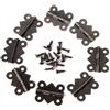 Heuskay 30 cerniere a farfalla in ottone anticato per fai da te, 30 x 28 mm, per scatola di gioielli e modellismo, scatola portaoggetti
