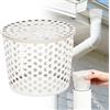 AN-WATTY Protezione per Grondaia, Grondaia in PVC per Tettoia, Griglia di Scolo per Grondaia, Griglia Scarico Terrazzo, Parafoglie per Canali di Gronda, Acciaio Inossidabile per Filtrare Foglie (85-100mm)