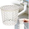 AN-WATTY Protezione per Grondaia, Grondaia in PVC per Tettoia, Griglia di Scolo per Grondaia, Griglia Scarico Terrazzo, Parafoglie per Canali di Gronda, Acciaio Inossidabile per Filtrare Foglie, Rami (75-90mm)