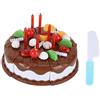 Akozon Akozon Play Food Birthday Cake Set - Fai da Te Fare Giocattolo per Torte Al Cioccolato per Bambini 3 Anni in su - Accessori per Torte di Frutta, Divertimento di Torta, Gioco di Ruolo per il