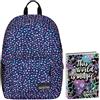 Seven Zaino Monoscomparto Seven IschoolPack, Viola e Rosa, Con Power Banck integrato e Usb Plug, Scuola e Viaggio + Seven Diario 12 Mesi, Nero, Ragazza