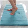 ping bu Tappetino da bagno antiscivolo, in memory foam, extra morbido, super assorbente d'acqua, tappeto da bagno, per casa e cucina (80 x 160 cm, blu)