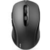 TECKNET Mouse Bluetooth 5.0 e 3.0, 3 Modalità, Mouse Ottico Portatile Wireless 2.4G con Ricevitore USB Nano, 4000 DPI per Laptop, MacBook, PC, Windows, Android,Nero