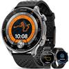 Joautrial GPS Smartwatch Uomo,1,60" AMOLED Rotondo Sportivo Orologio, Connessione auricolari Bluetooth/Salva Foto Musica/Assistente AI/Chiamate Bluetooth/170+ Modalità Sportive per iOS Android (Nero)