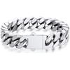 Bandmax Bracciale Uomo a Catena Cubana Minimalista in Acciaio Inossidabile Braccialetto Larghezza 12 MM Lunghezza 23 CM Gioielli Stile Hip Hop Punk per Uomini Ragazzi