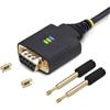 StarTech Cavo USB a Seriale Null Modem RS232 DB9 1m con Chip FTDI, Retention COM, Indicatori LED, Viti e Dadi DB9 Intercambiabili