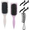 SIXHAOBU Spazzola Capelli Ricci,Pettine a Denti Larghi per Styling, Bounce Curl Spazzola Bounce Curl Defining Bounce Curl Defining Brush per Districare, Modellare e Definire