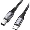 RAVIAD Cavo Stampante USB C [3M] Cavo Printer USB C a USB B Nylon Cavo USB 2.0 B a USBC per Stampante Compatibile con Samsung, MacBook Pro/Air, Pad Pro, HP, Canon, Epson, Brother, Lexmark, Dell, DAC