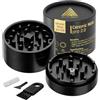 Alloy Kraft Grinder Premium CERAMIC NANO PRO 2.0 | Rivestimento Nano Ceramico Antiaderente | Sistema Quick-Connect senza filettatura con magnete N52 | Ø 62 mm Camera Profonda | Grinder per Erbe e Spezie