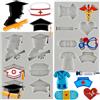 MYPRACS Stampi in silicone per fondente a tema laurea infermiera, cappello di laurea, attrezzatura medica, stampo per caramelle, cioccolato, decorazione per torte di laurea