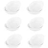 STOUCLA Ciotole per salsa, 12 pezzi, rotonde, ciotole per dessert, per snack, sushi, salsa di soia, spezie, contorni, frutta e snack, mini ciotola bianca