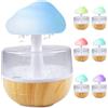 WIYETY Umidificatore a forma di nuvola con luce notturna: Lampada a cascata a forma di nuvola, umidificatore da camera 3 in 1/diffusore per oli essenziali / Luce notturna a 7 colori, scrivania, fontana