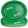 BFB Set di Piatti di carta Ovali Calcio 24 pezzi 32 x 26 cm Piatti per festa usa e getta gradi