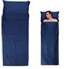 Doukesh Sacco Lenzuolo da Viaggio 75×210CM,Sacco a Pelo da Viaggio Ultraleggero e Compatto,Lenzuola a Sacco da Viaggio,Lenzuola Sacco a Pelo con Scomparto Cuscino,Sacco a Letto per Viaggio Hotel Treno (Blu)