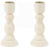 Shiwaki Portacandele in legno anticato, 12,5 x 6 x 2 cm, realizzato a mano, vintage, marrone, per tavolo da pranzo, ornamenti per chiesa, stile legno naturale