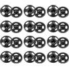 QUARKZMAN 72 Set Bottoni Automatici da Cucire 7mm Bottoni Automatici a Pressione Metallo per Chiusura Borse, Vestiti, Cucito, Artigianato, Nero