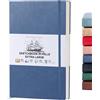 BEECHMORE BOOKS Quaderno da disegno A3 (29,7 x 42 cm) - 160 pagine, 160 g/m² | Copertina rigida in similpelle, sketchbook bianco, confezione regalo, pagine perforate, tasca posteriore, segnalibro