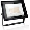 Eleganted Faretto LED da 100 W, per esterni, luce bianca calda, 3000 K, IP66, impermeabile, per giardino, garage, cortile