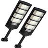 TIN SUM SOLAR ENERGY TINSUM Lampione Stradale Solare Integrato 2 Pezzi, 2000 Lumen IP65 192LED con Sensore Crepuscolare sensore di movimento e crepuscolare luce bianoc freddo 6500k Illuminazione esterno Giardino Cortile