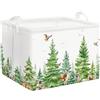 Clastyle Ceste Biancheria Bambini Animale Cedro Cestino Giocattoli Vestiti Albero per Ragazzo Ragazza Cestino Portaoggetti per Bagno Cameretta Bucato, Cervo Gufo, 40x30x30 cm
