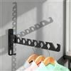 Greitsyy Appendiabiti Pieghevole da Parete, Appendiabiti da Muro Pieghevole, Ganci Pieghevoli da Parete Ganci da Parete Ribaltabili Per Lavanderia Camera Letto Bagno (Nero)