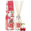 Hassett Green London Diffusore di Fragranza Just Cherry 100ml - Profumo per Ambienti Interni Lungo Durata con 8 Canne in Rattan, Fragranza Fruttata e Elegante per Casa e Ufficio