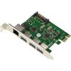KALEA-INFORMATIQUE Scheda controller PCIe x1 con 3 porte USB3 e 1 porta LAN GIGABIT ethernet