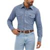 Wrangler, Camicia da Uomo, Modello Cowboy, a Maniche Lunghe, Blu Slavato Light Blue Medium