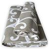 Home Tresor - Telo Arredatutto Copriletto Granfoulard Copridivano, Telo Copritutto Divano 2 e 3 Posti Grande, Salvadivano Multiuso Telo Arredo Fantasia Ramage (Tortora, 240x280 cm.)