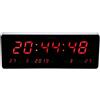 Dioche Sonew 14.2 `` Orologio Digitale da Parete Grande, Display a LED Elettrico Orologio da Parete Moderno con Calendario per Camera da Letto Ufficio(Calendario + Temperatura + Settimana)