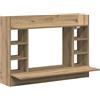 vidaXL Scrivania a Muro in Rovere Artigianale 105x48x75 cm in Legno Ingegnerizzato