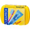 Curaprox Kids Travel Set - Spazzolino da denti, dentifricio e scovolini interdentali | Filamenti Curen® ultra morbidi | Set da viaggio compatto per bambini (viola)