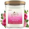 Glade Candela Profumata Grande con Oli Essenziali, Fragranza wild Rose Petals, Petali di Rosa Selvatica, Durata fino a 85 Ore, 454gr