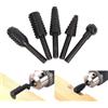 Ceeyoll 5 Pezzi Frese Rotanti in Metallo,Raspa a Sfera Frese per Legno per Smerigliatrice,Frese Legno Shank Rotary Drill Bits Set Raspa Burr Accessori, Per la fresatura di pannelli isolanti e legno.