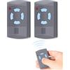 RUIZHI 868,3 MHz Trasmettitore manuale per HSM4-868 HSE2-868 HS4-868, Blue Buttons, telecomando di ricambio, include 2 batterie per porta del garage Hörmann (2 pezzi)