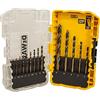 DEWALT DT70727-QZ Set di punte da trapano in metallo 14 pezzi HSS-G, nero e dorato