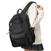 BOXSAM Zaino Scuola Superiore Uomo Zaino da Università Impermeabile Ragazzo Zaini per Scuola Superiore Media Leggero Resistente College Casual Backpack Nero