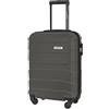 BARRENS Valigia Bagaglio a Mano 55x40x20 - Trolley Cabina Rigido in ABS - 4 Ruote 360° - Piccola Valige Cabin Size 34 L (Grafite)