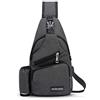 FANDARE Uomo Monospalla Donna Zaino Monospalla Borsa a Tracolla Borsa Sportiva Sling Bag, Crossbody Bag per Viaggio, sport, campeggio,Ciclismo,Alpinismo Impermeabile Poliestere Nero Grigio