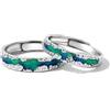 IMINI Nothern Light Aurora Polaris Anelli Di Coppia Per Lei E Lui In Argento Sterling 925 Con Cielo Stellato Abbinato, Anelli Di Fidanzamento, Anelli Di Matrimonio, Fascia Aperta Regolabile, Argento