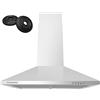 CIARRA Classe A++ 60 cm Cappa aspirante cappa a parete 370m3/h 3 Velocità illuminazione a LED -acciaio INOX -Evacuazione Esterna/Ricircolo-Filtro per CBCF002X2